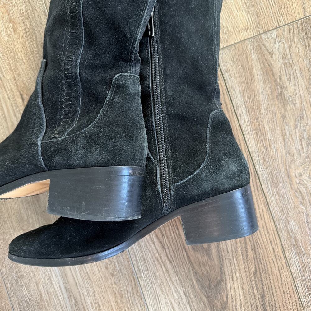 Vince Camuto Kochelda Over the Knee Boot Womens 9.5 Black Suede Side Zip Edgy - Picture 8 of 13